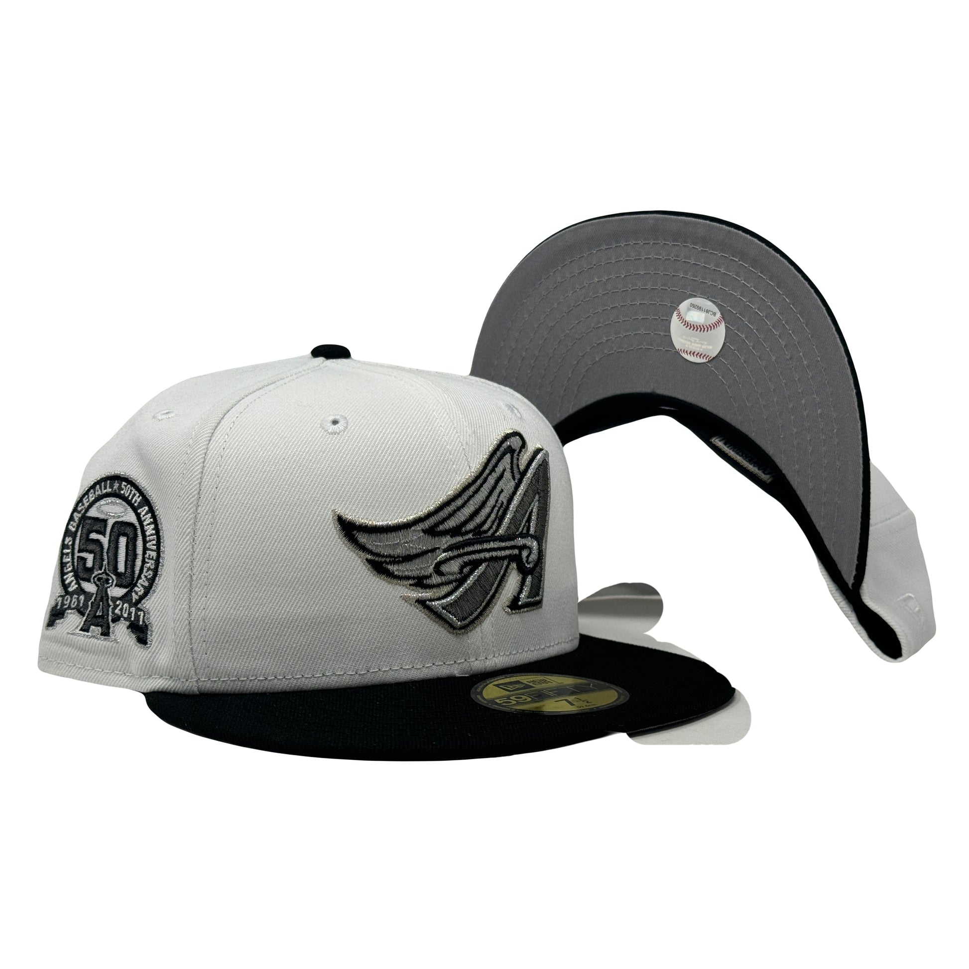 Los Angeles Angels 50th Anniversary Metallic Logo 59Fifty New Era Fitted Hat