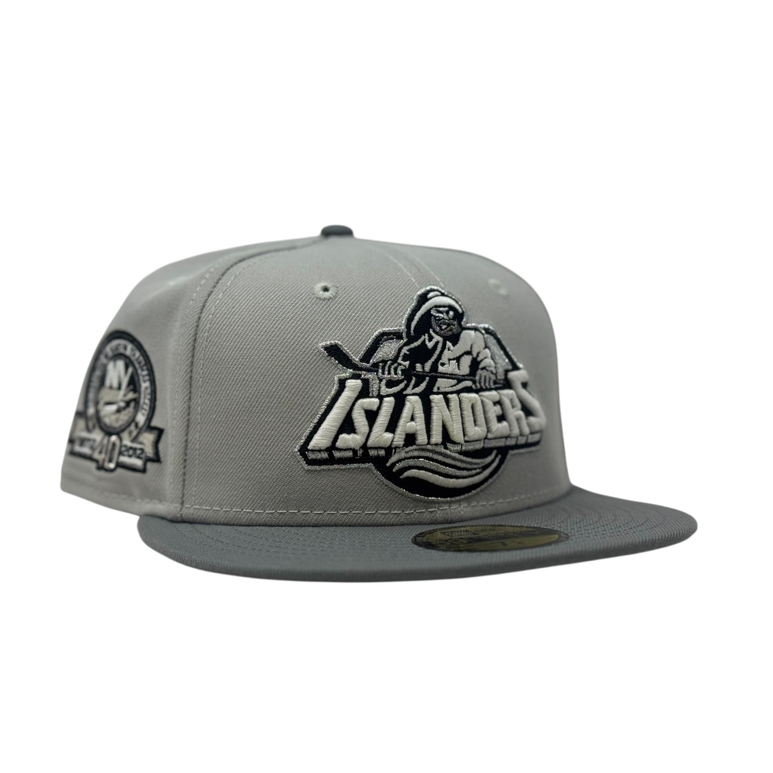 New York Islanders 40th Anniversary Fitted Hats- Gray