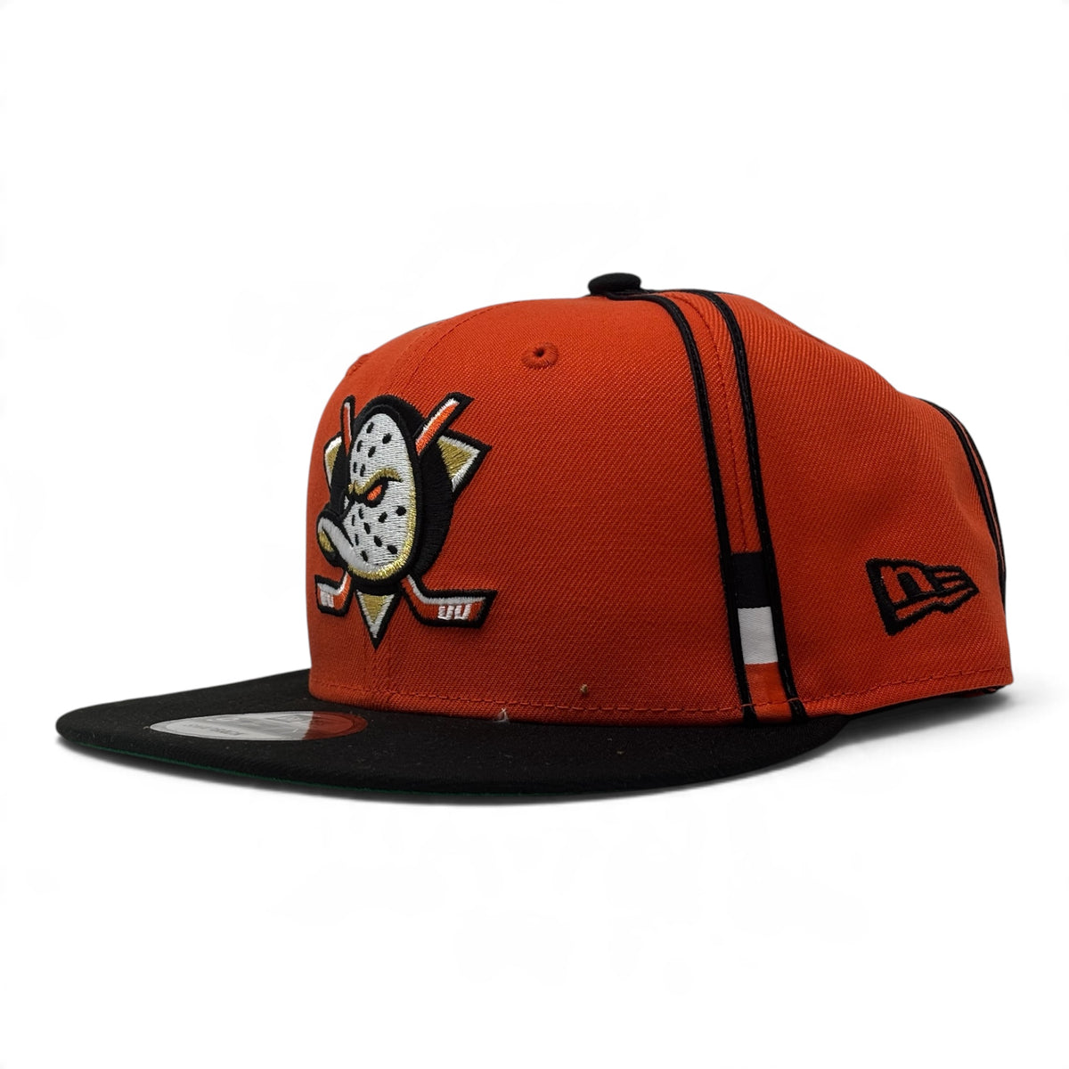 Anaheim Ducks Double Piping 9Fifty New Era Snapback- Orange Black