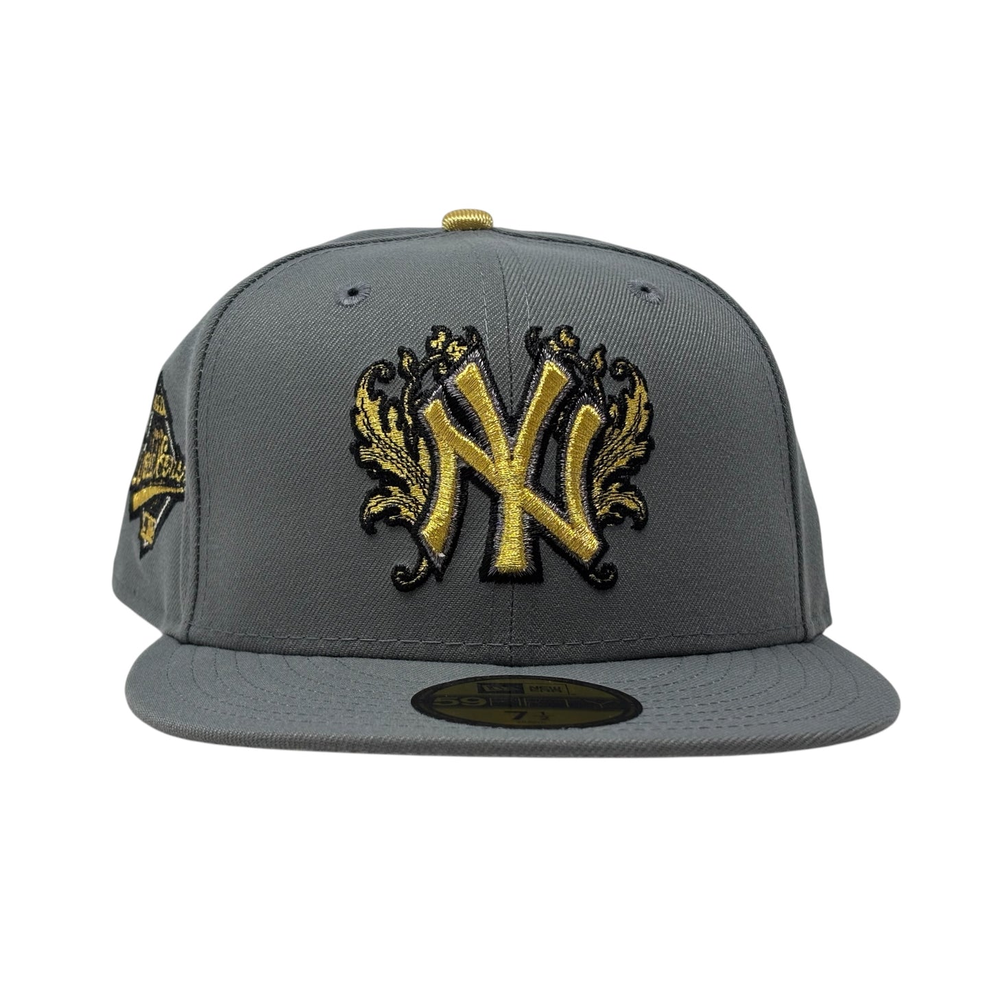 New York Yankees 1996 World Series iconic interlocking New Era Fitted Hats-Gray