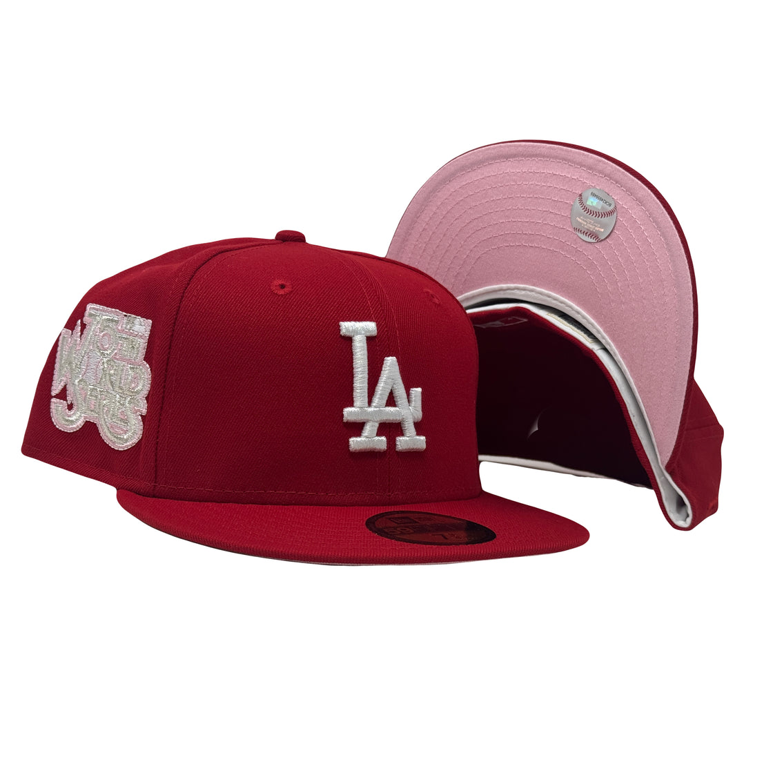 Los Angeles Dodgers 1978 World Series Red Pink Brim New Era Fitted Hat