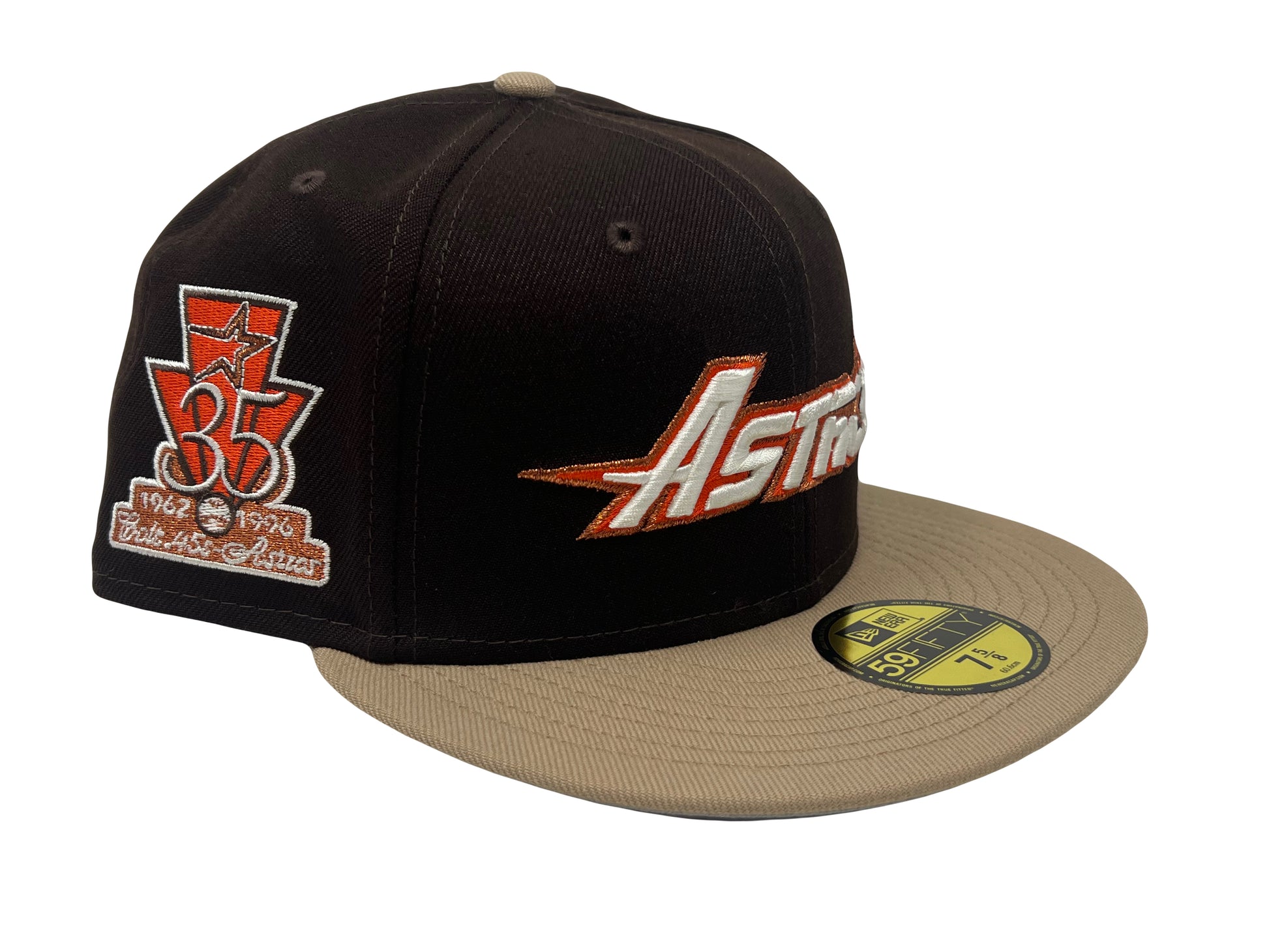 Dark Brown Camel Houston Astros 35th Anniversary Fitted Hat