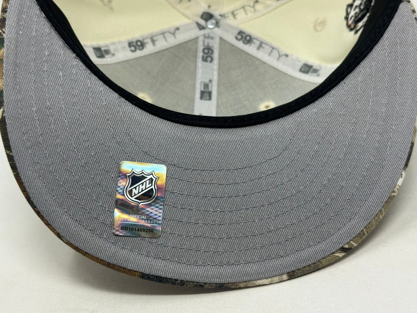 Anaheim Ducks Mascot Logo Fitted Hats-Chrome Real Tree