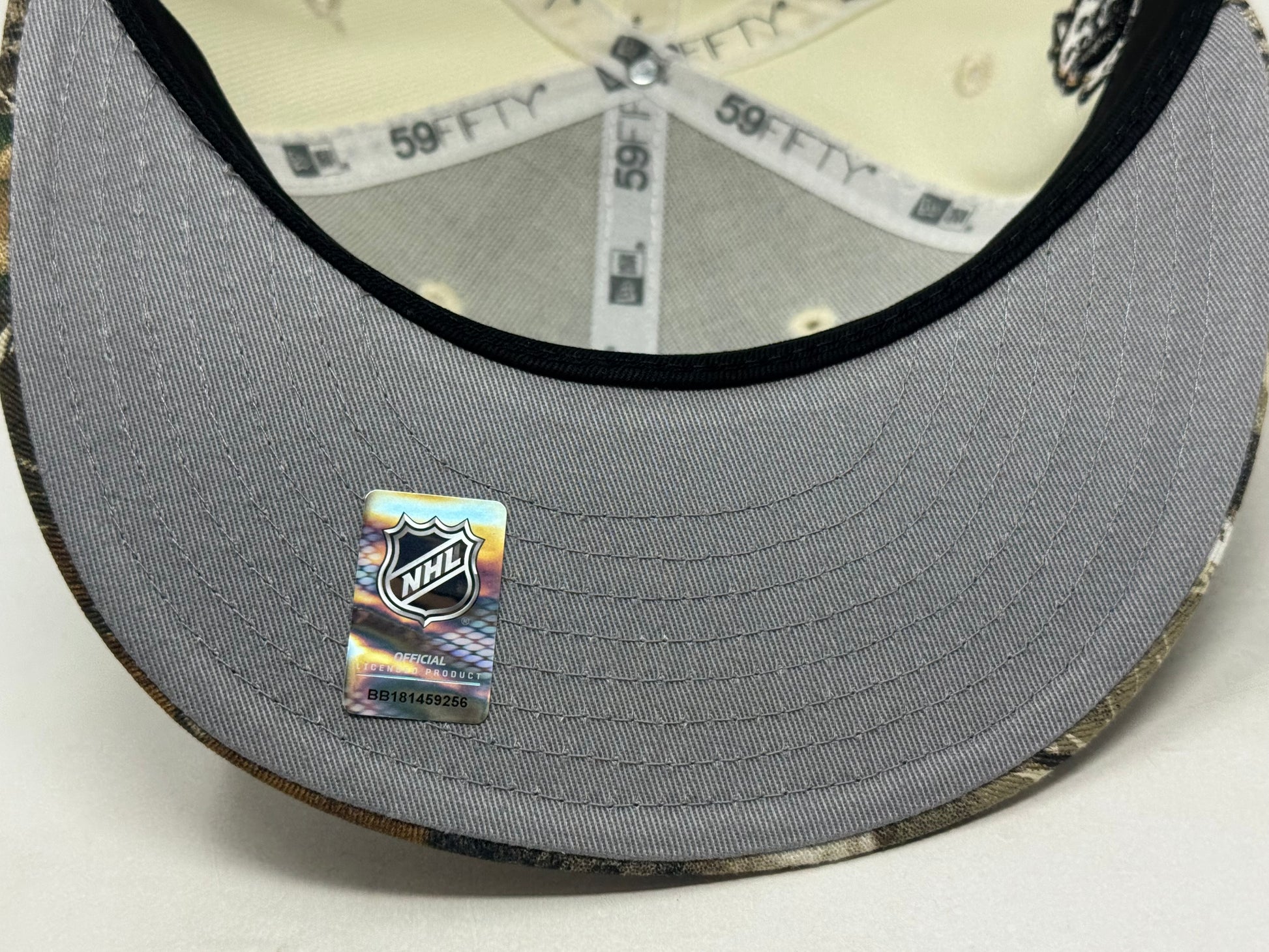 Anaheim Ducks Mascot Logo Fitted Hats-Chrome Real Tree