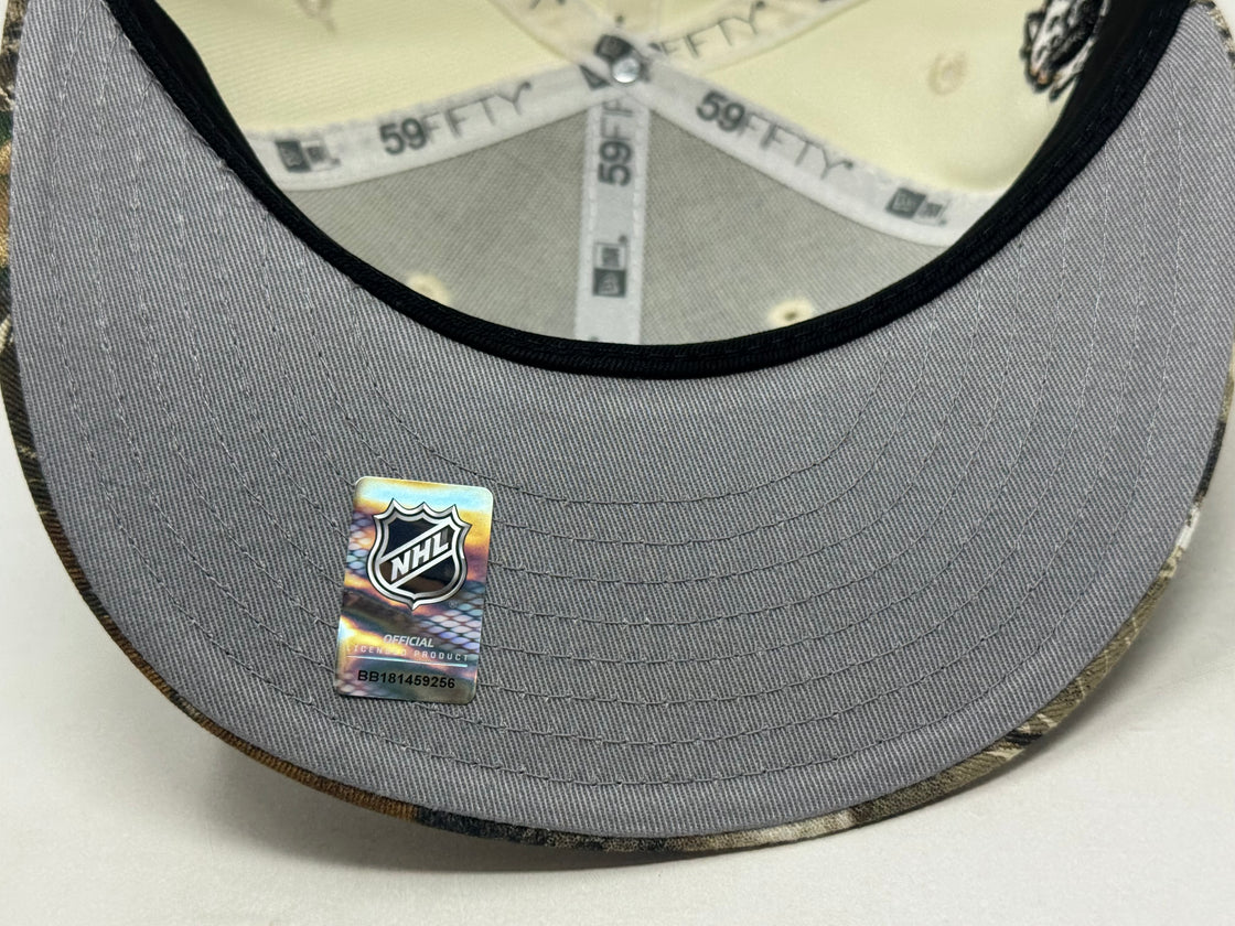 Anaheim Ducks Mascot Logo Fitted Hats-Chrome Real Tree
