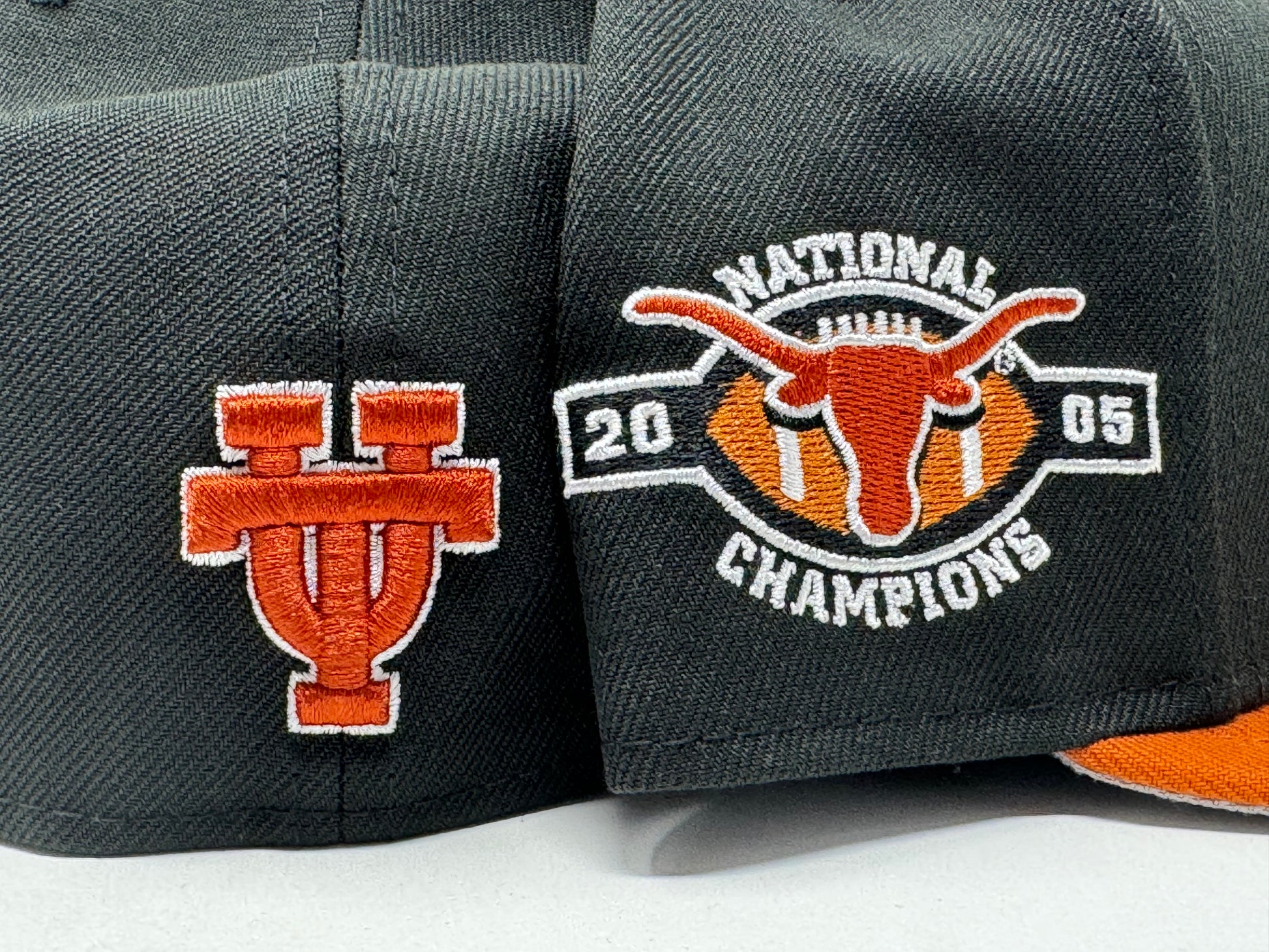 Texas Longhorn 2005 National Champions Black Burnt Orange 59Fifty New Era Fitted Hat
