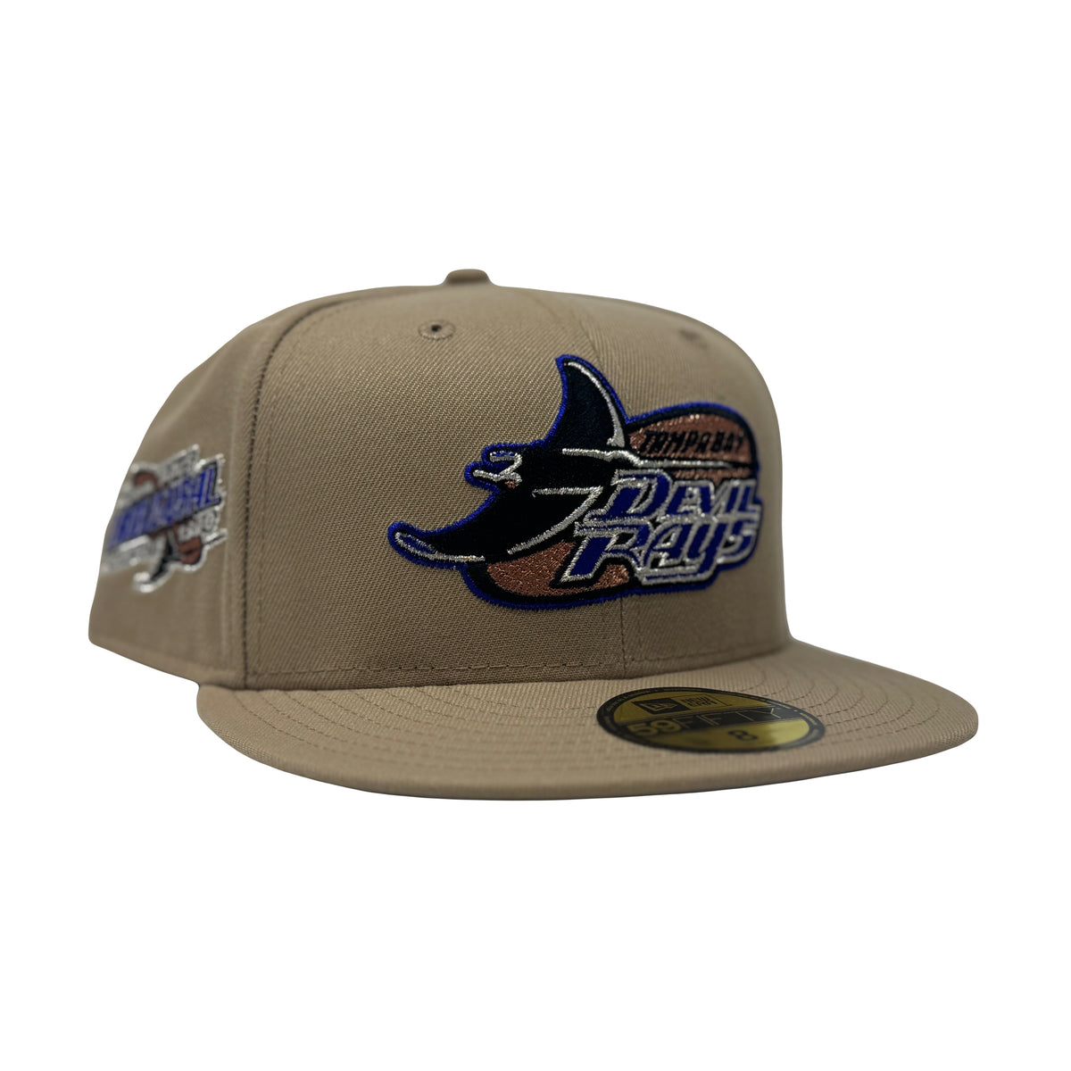 Tampa Bay Devil Rays 1998 Inaugural Season camel Fitted Hats-Sports World