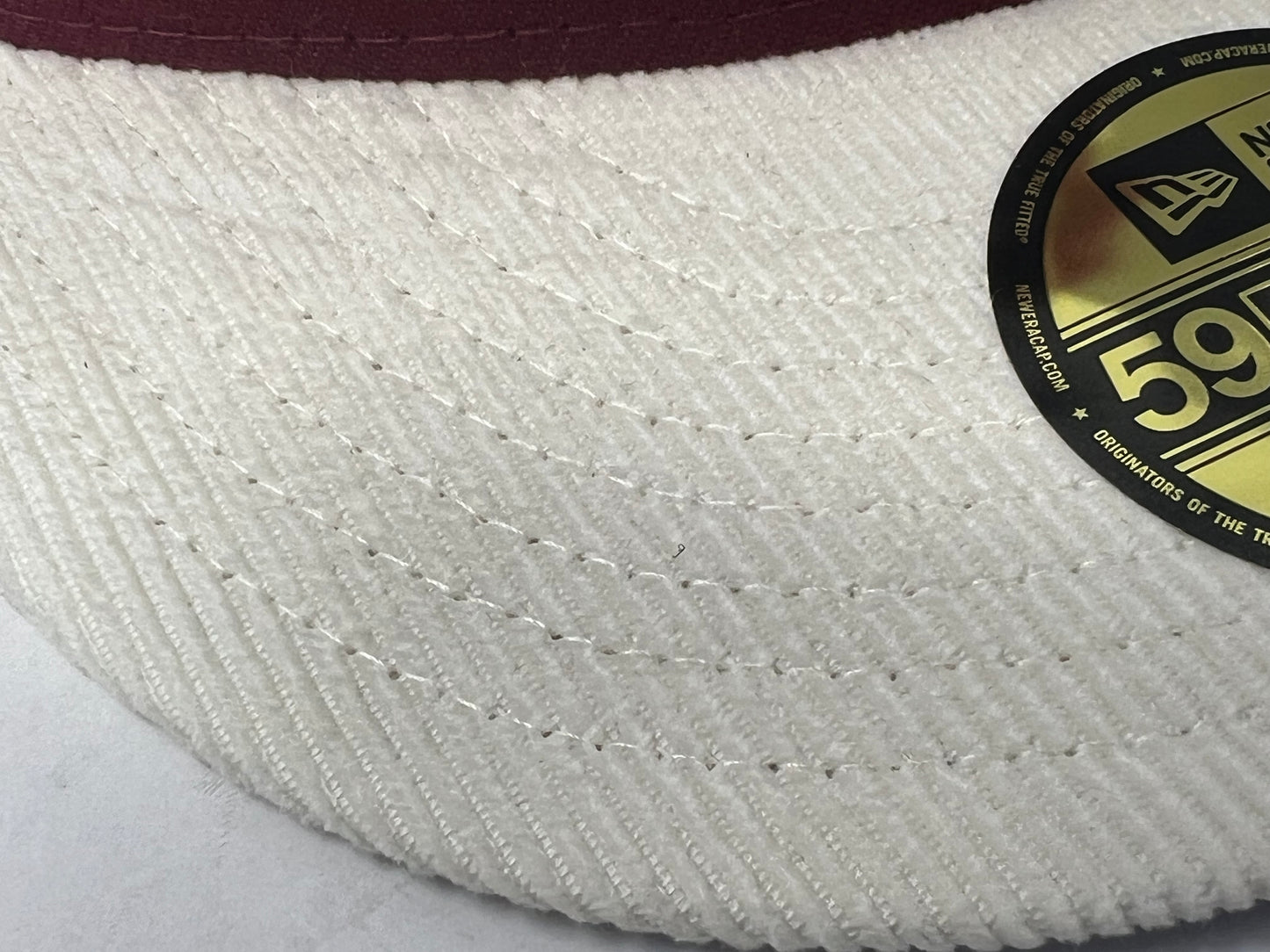 Milwaukee Brewers Fall White Corduroy Visor New Era Fitted Hat
