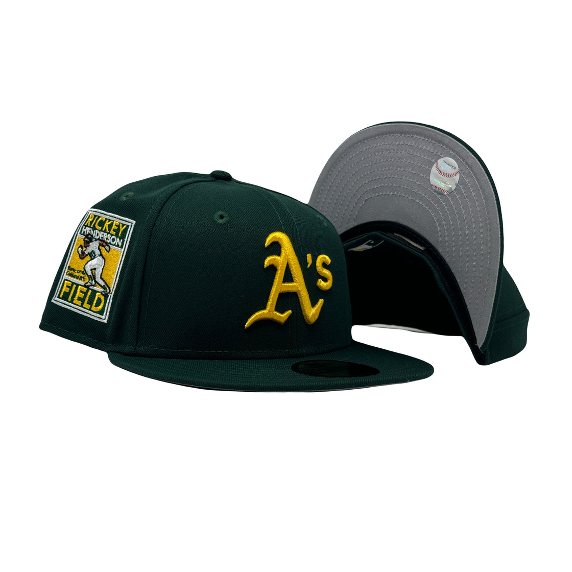 Oakland Athletics Rickey Handerson Dark Green 59Fifty New Era Fitted Hat