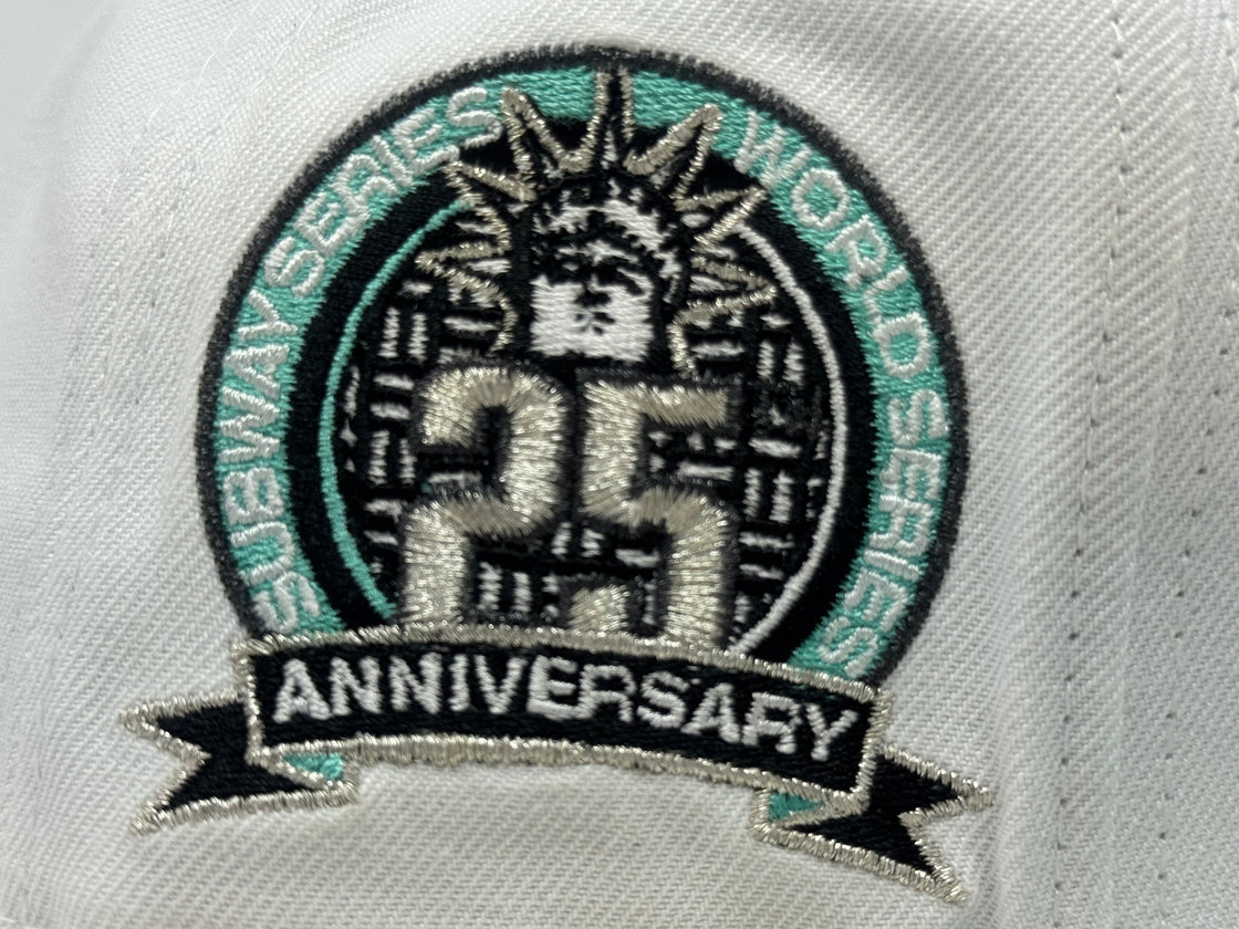 New York Mets 25th anniversary of Subway Series Fitted Hat-White Mint