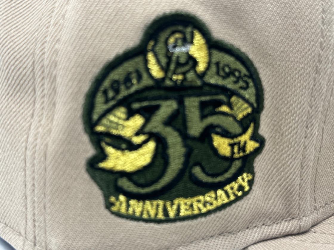 Los Angeles Angels 35th Anniversary Fitted Hat - Tan Olive