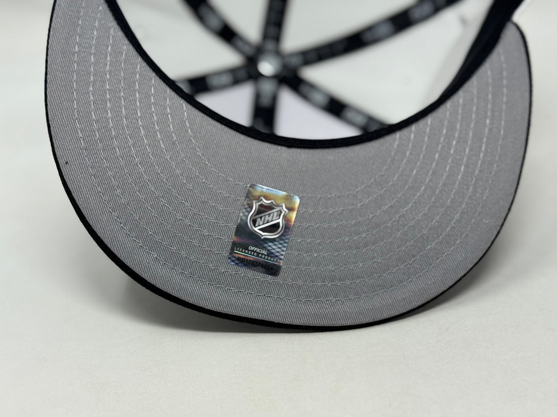 New York Rangers 85th Anniversary Fitted Hats-White Black