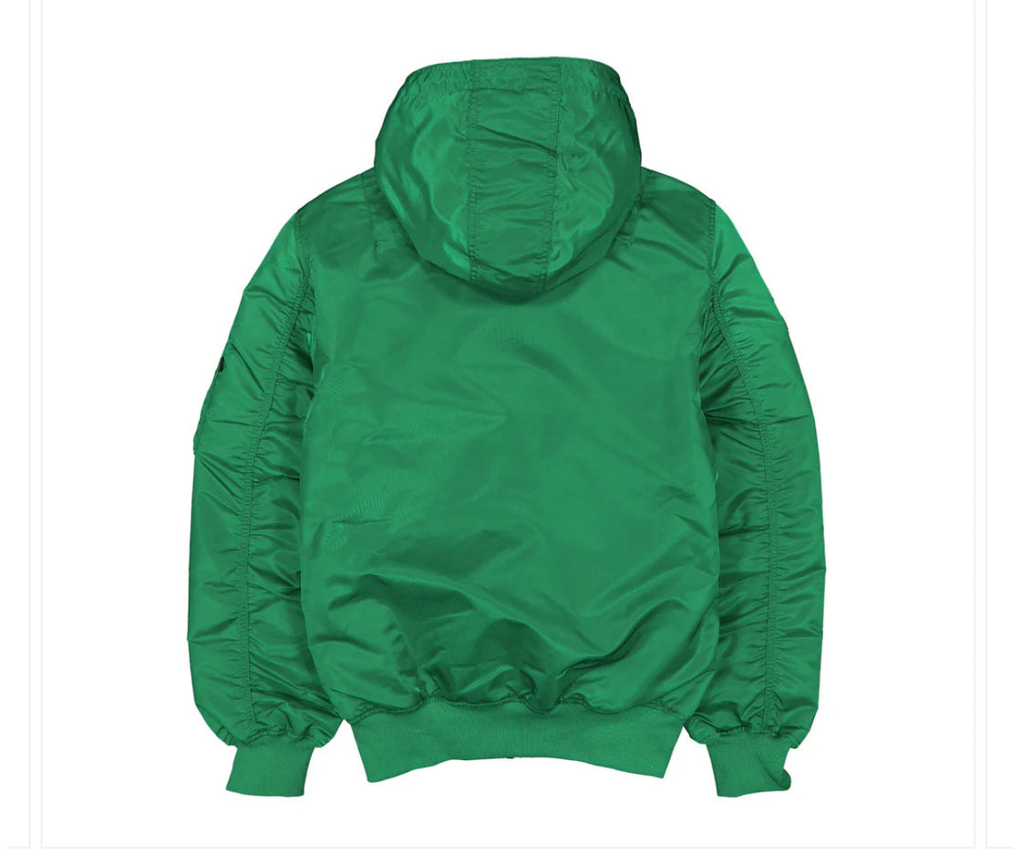 Alpha Boston Celtics Hooded Bomber Jacket