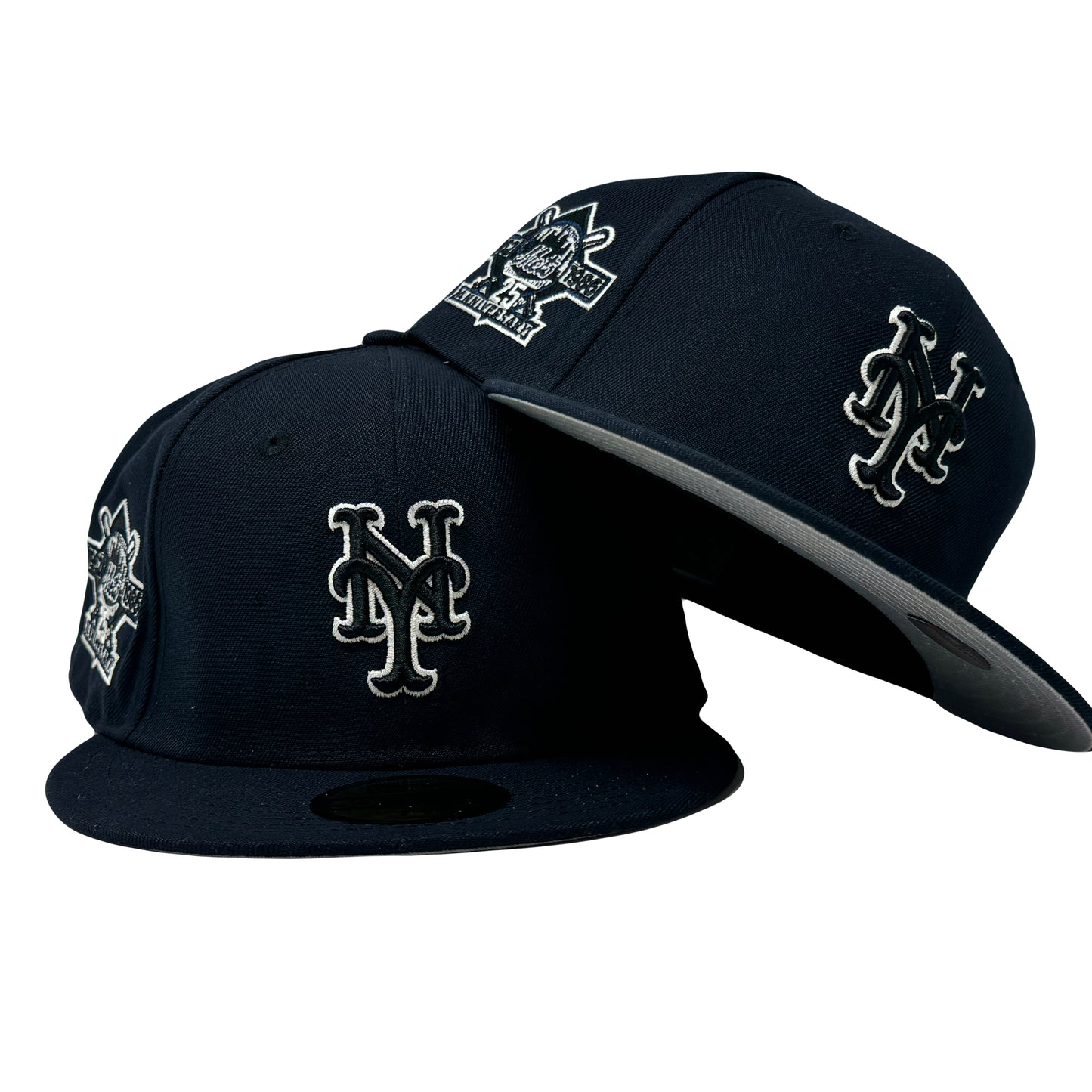 New York Mets 25th Anniversary Navy Blue 59Fifty New Era Fitted Hat to Match Jordan 1 "Armory Navy"