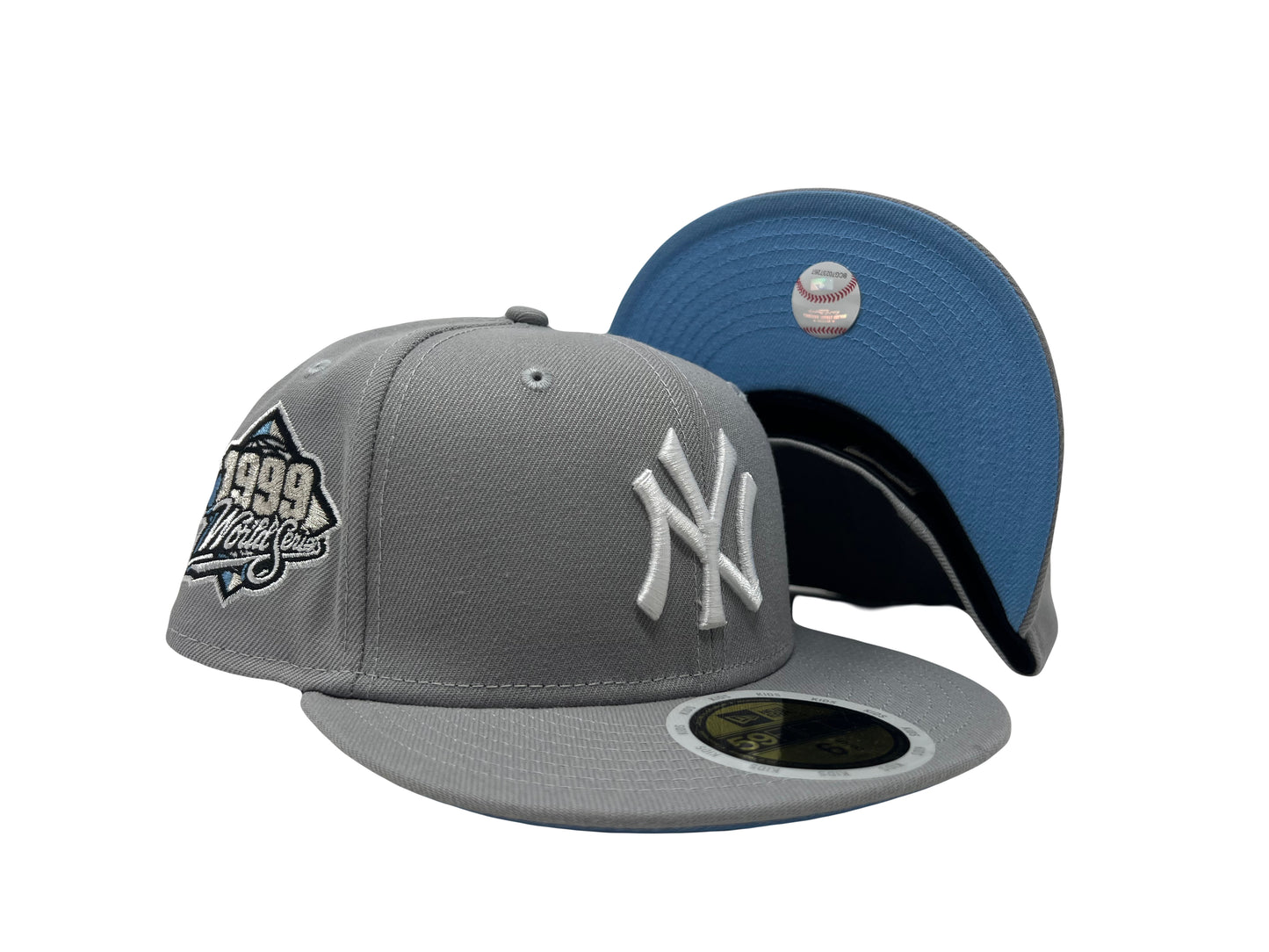 New York Yankees 1999 World Series Light Gray Kids 5950 New Era Fitted Hat