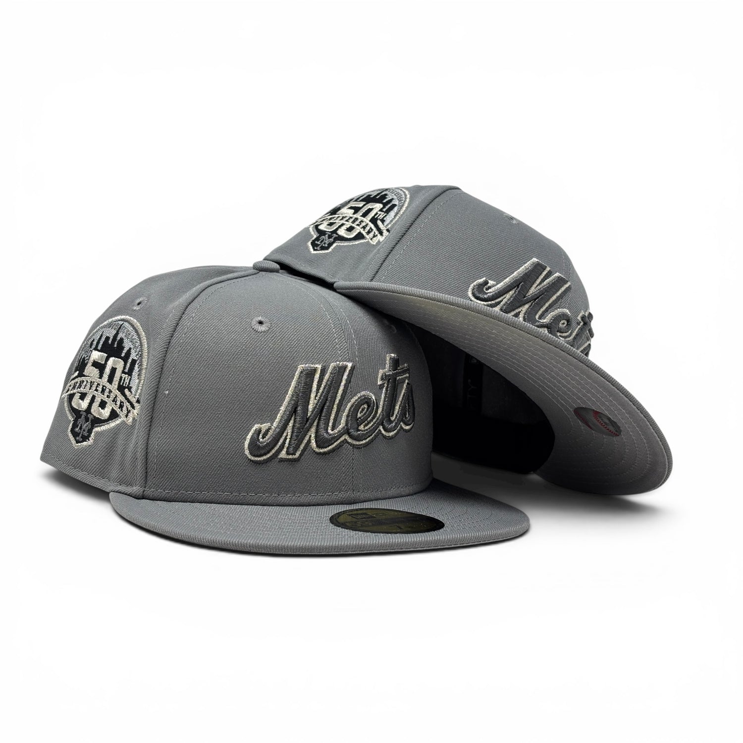 New York Mets 50th Anniversary 59Fifty New Era Fitted Hat-Gray