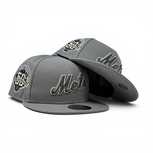 New York Mets 50th Anniversary 59Fifty New Era Fitted Hat-Gray