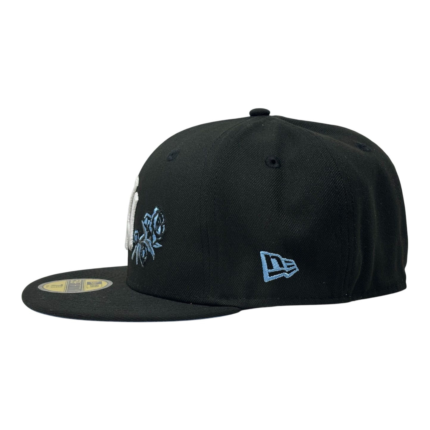 New York Yankees 1996 World Series Floral Logo Fitted Hat-Black Sky