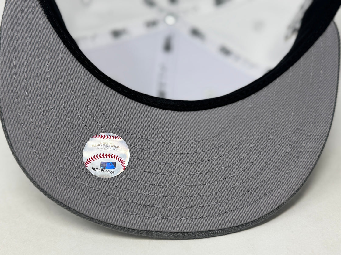 Los Angeles Angels 35th Anniversary Fitted Hats-White Gray