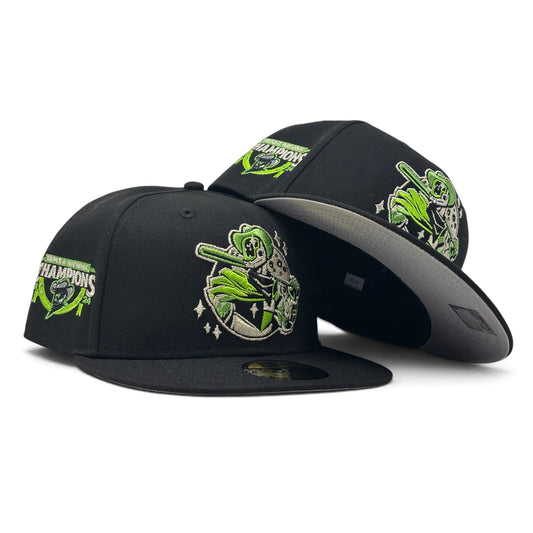 Houston Sugar Land Space Cowboys Triple A National Champions Fitted-Black Lime