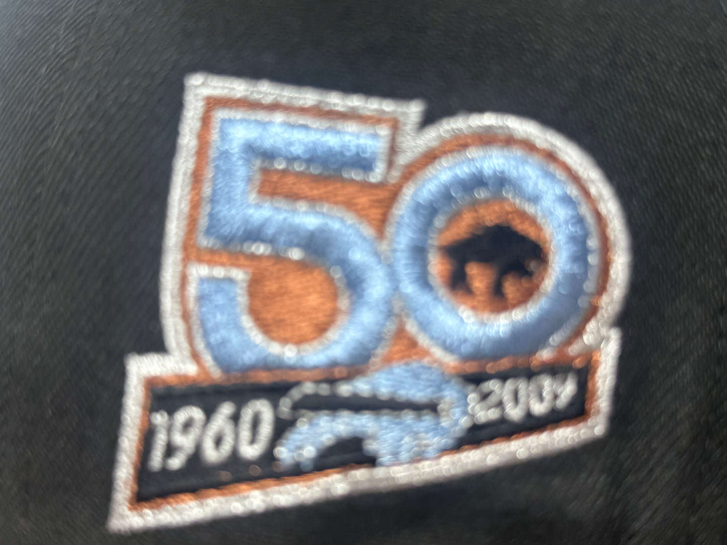 Buffalo Bills 50th Anniversary Black NFL New Era Fitted Hats