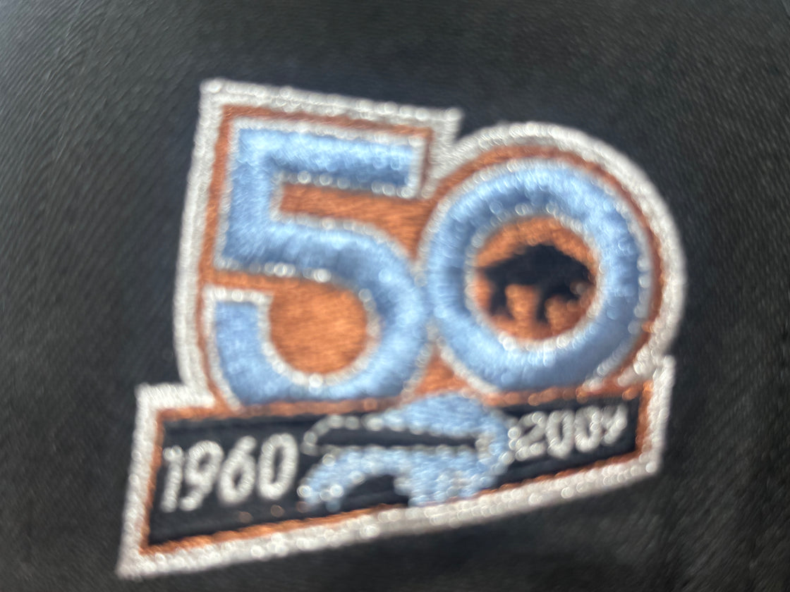 Buffalo Bills 50th Anniversary Black NFL New Era Fitted Hats