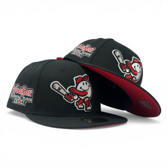 Worcester WooSox 2021 Inaugural Season New Era Fitted Hat-Black