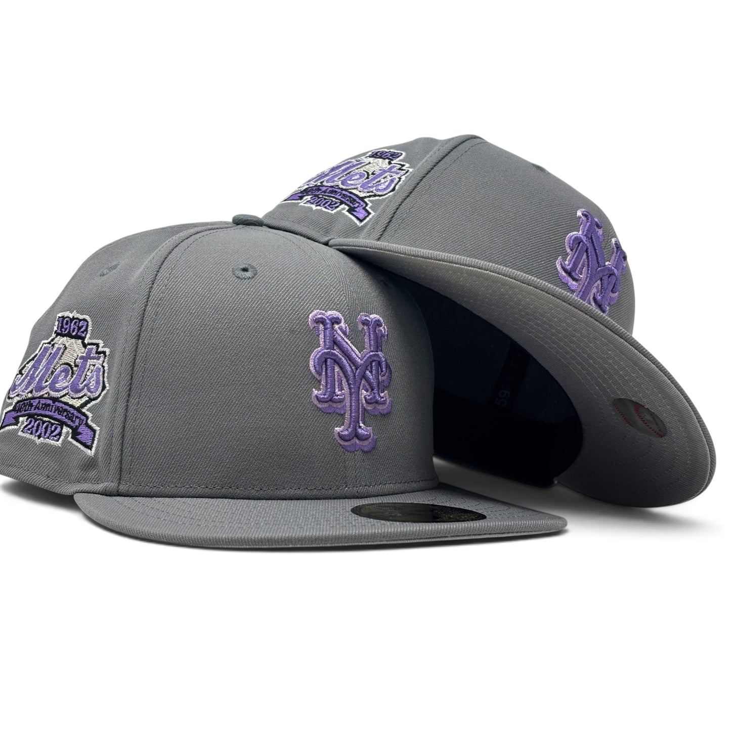 New York Mets 40th Anniversary 59Fifty New Era Fitted Hat-Gray Purple