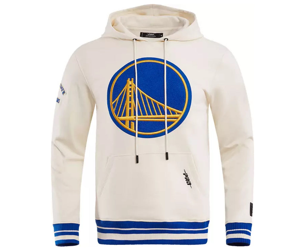 Golden State Warriors Mens off White Retro Classic Fashion Hood