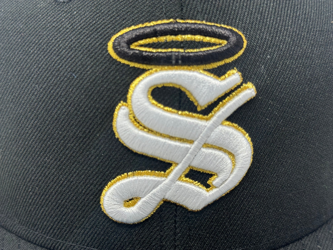 Santos Laguna Mexico Side Patch Fitted Hat-Black