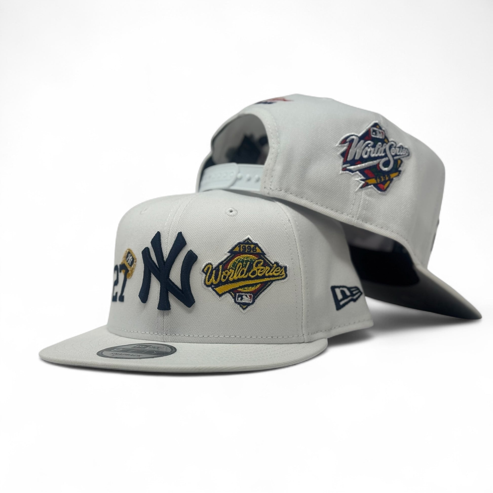 New York Yankees 27X Champions Multi Logo Snapback Hats-White