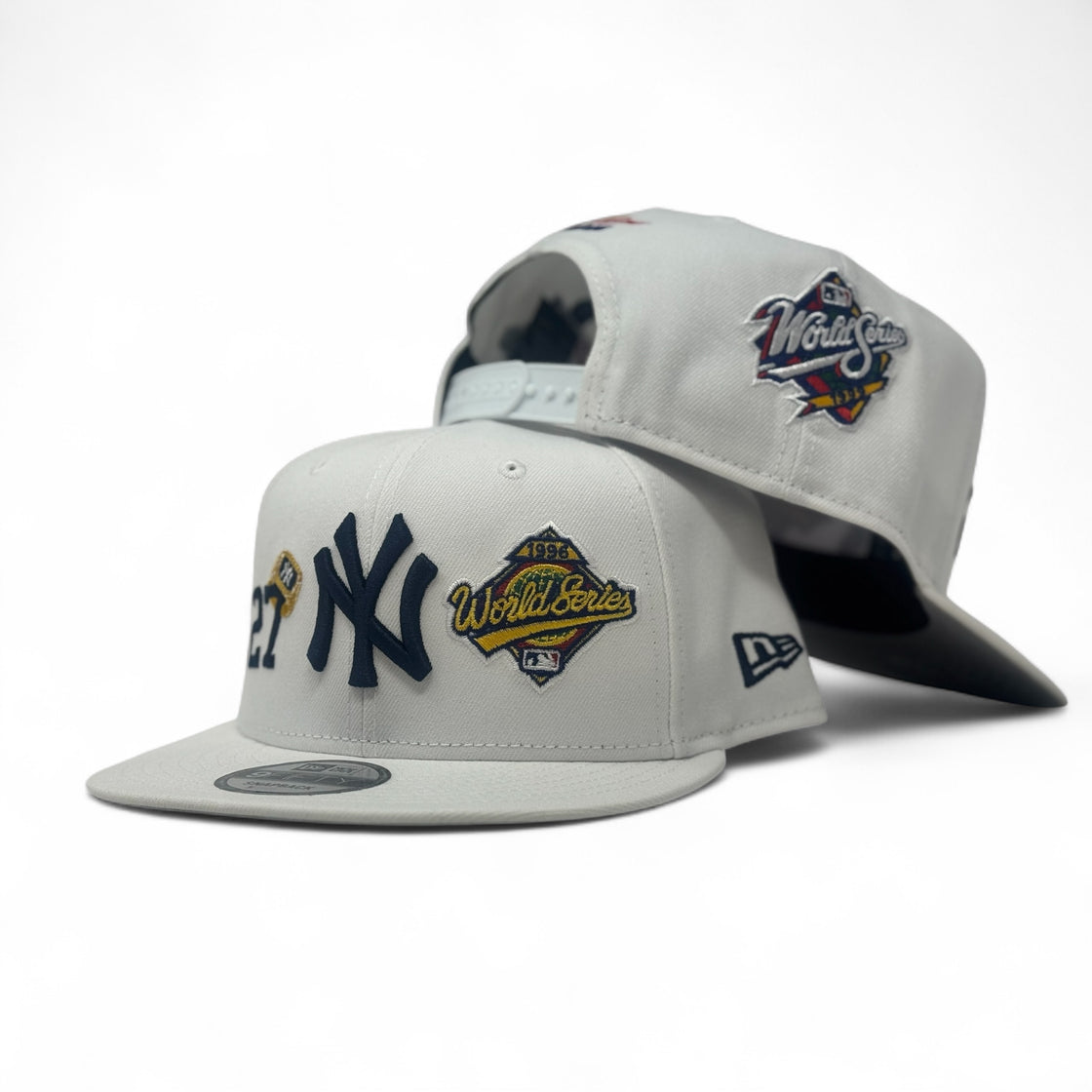 New York Yankees 27X Champions Multi Logo Snapback Hats-White