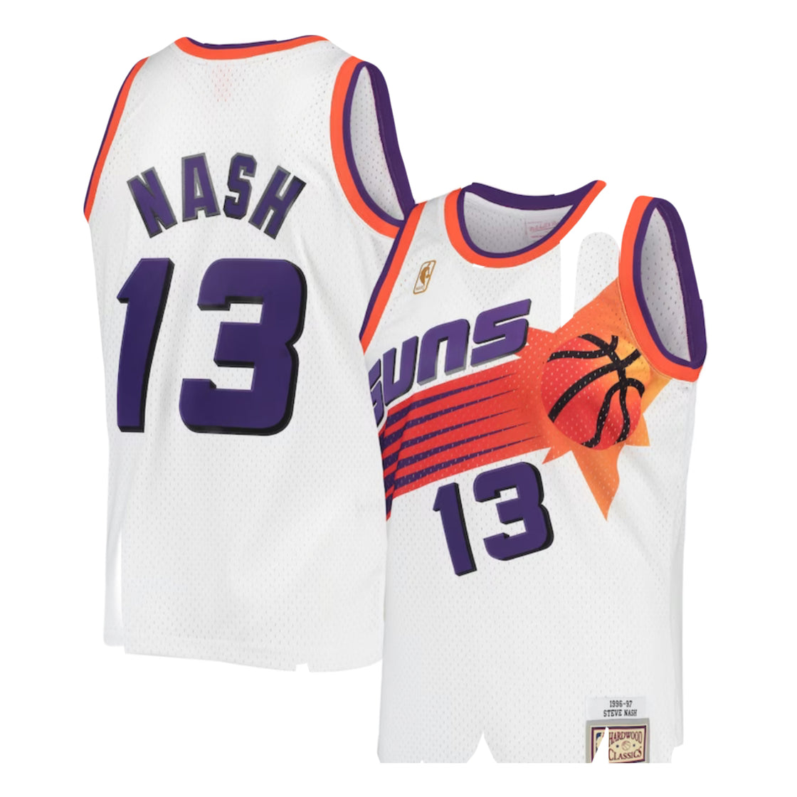 Phoenix Suns Steve Nash Mitchell & Ness White 2001/02 Hardwood Classics Swingman Jersey