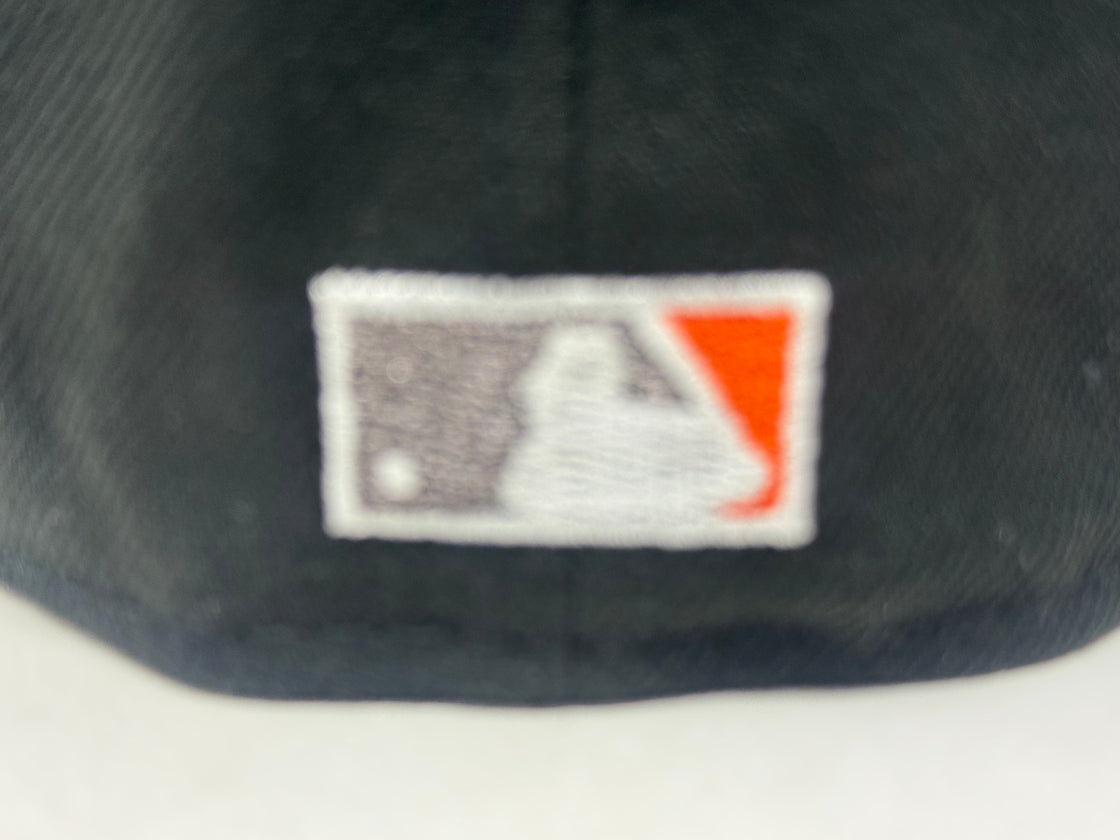 Los Angeles Angels 35th Anniversary Fitted Hats-Black orange