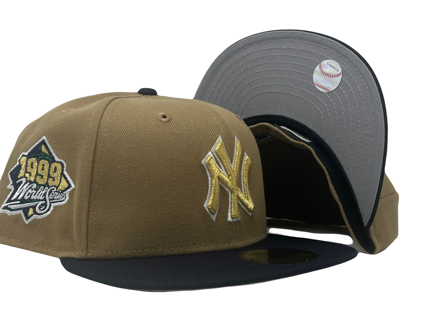 NEW YORK YANKEES 1999 WORLD SERIES CAMEL NAVY 5950 NEW ERA FITTED HAT