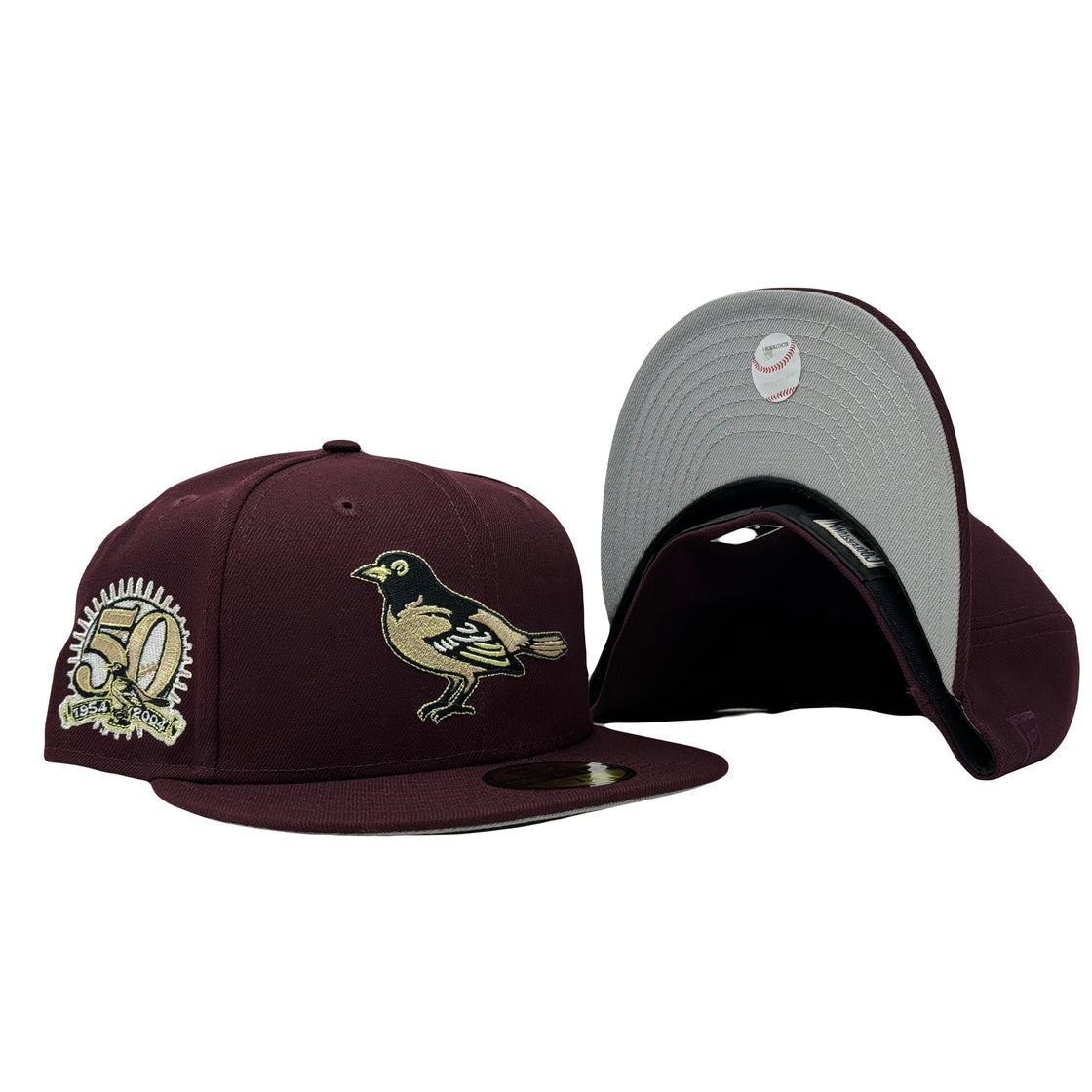 Baltimore Orioles 50th Anniversary Maroon 5950 New Era Fitted Hat