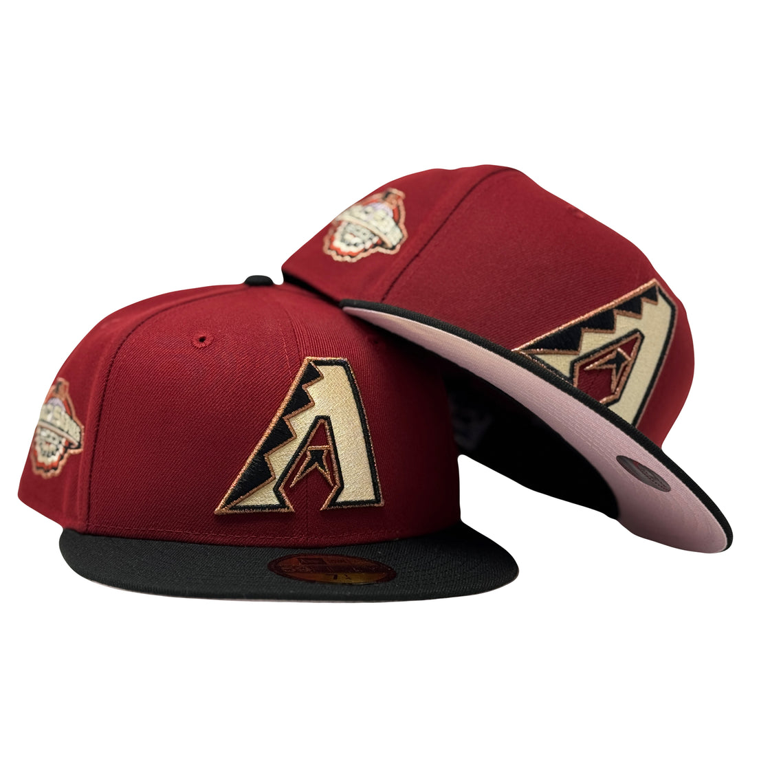 Arizona Diamondbacks 2001 World Series Pink Brim Fitted Hat