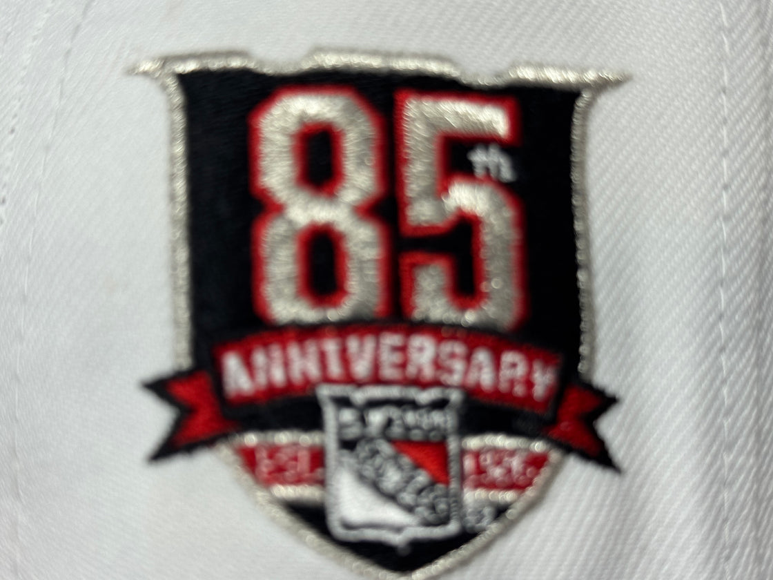 New York Rangers 85th Anniversary Fitted Hats-White Black