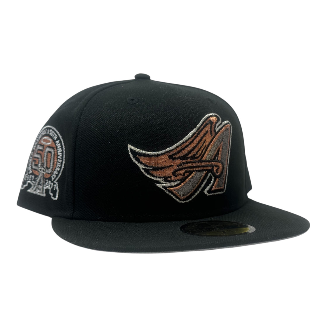 Los Angeles Angels 50th Anniversary 59Fifty Fitted Hats-Black Copper