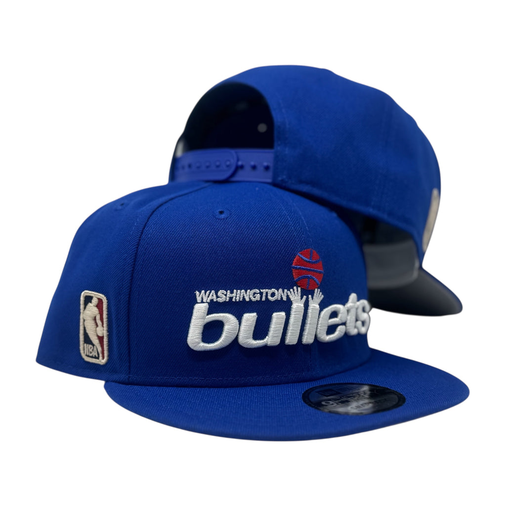 Washington Bullets Hardwood Classics Team Snapback Hat-Blue