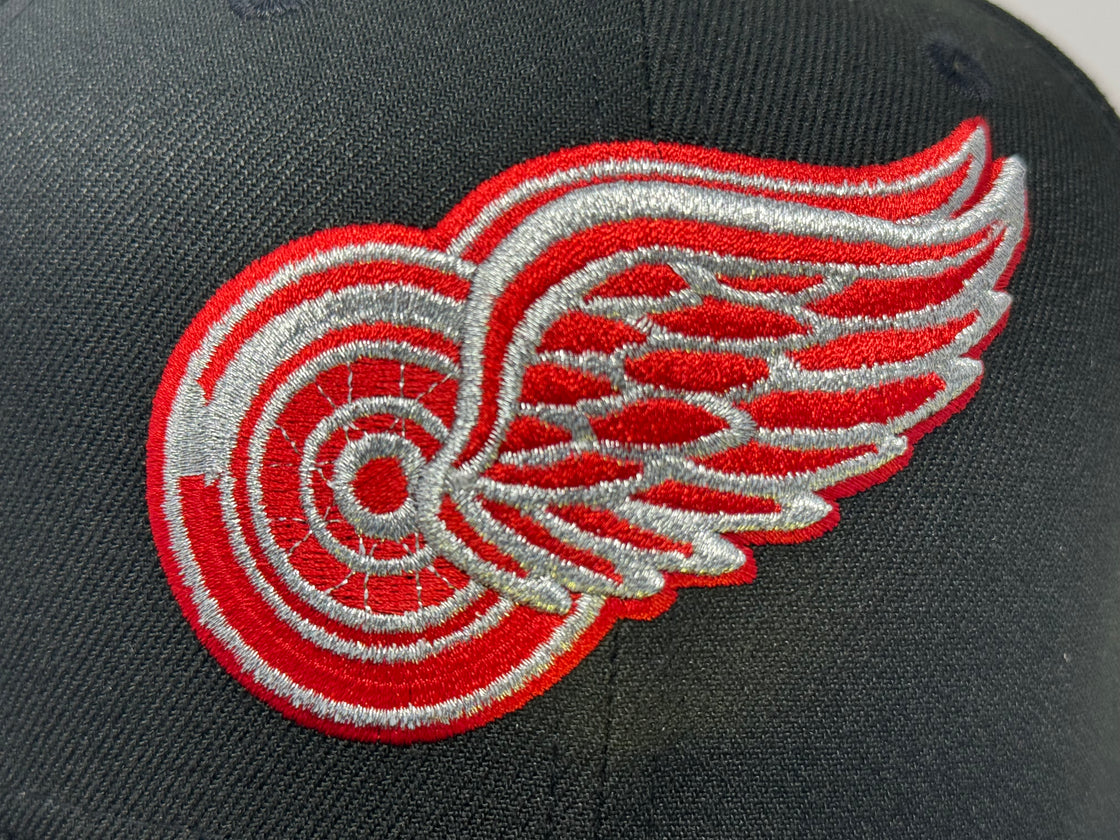 Detroit Redwings 50th Anniversary Red Brim Fitted Hats