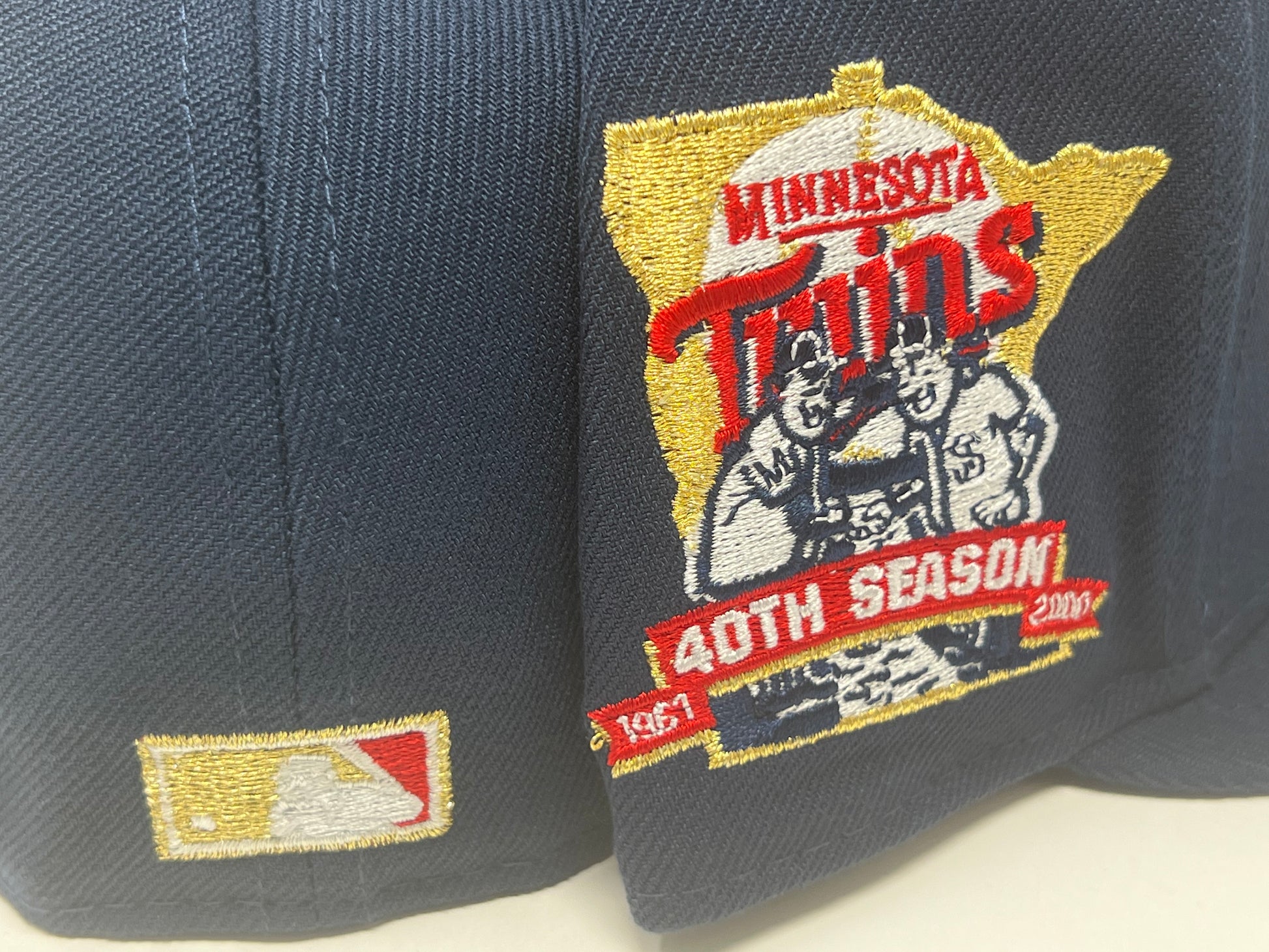 MINNESOTA TWINS 40TH ANNIVERSARY GRAY BRIM 5950 NEW ERA FITTED HAT