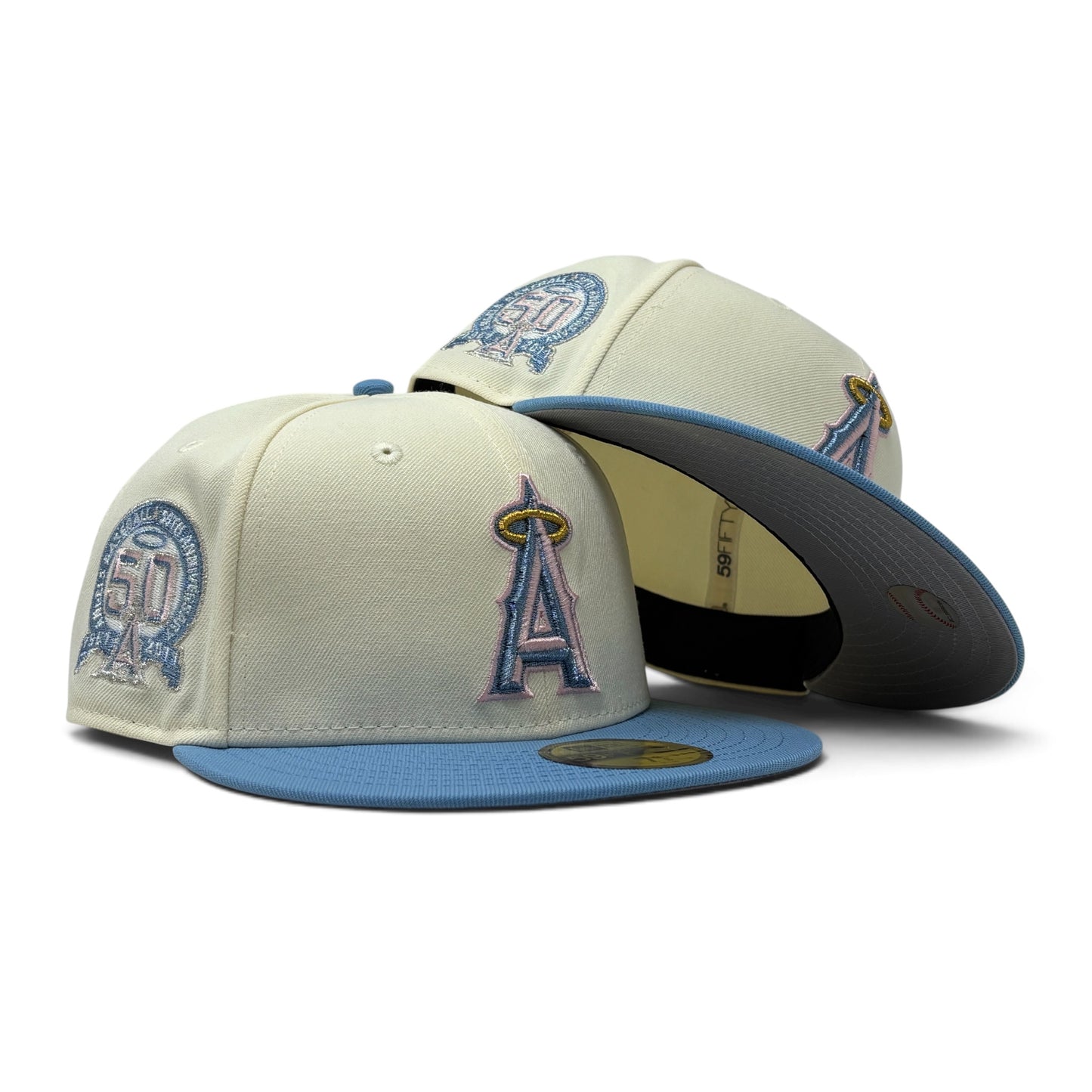 Los Angeles Angels 50th Anniversary New Era Fitted Hat-Cotton Candy