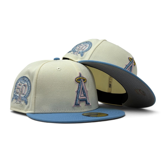Los Angeles Angels 50th Anniversary New Era Fitted Hat-Cotton Candy