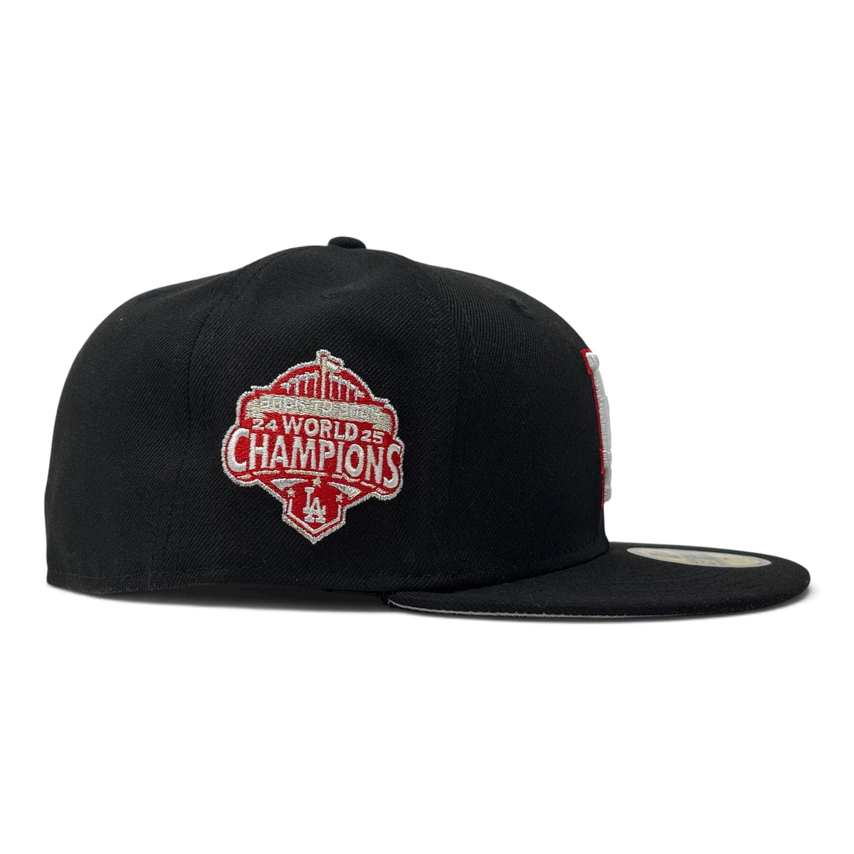 Los Angeles Dodgers 2025 World Champions Fitted Hat-Black