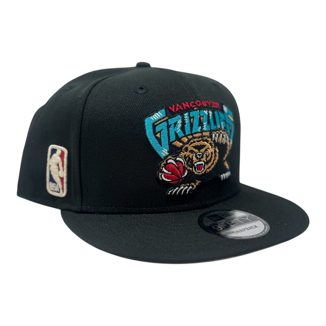 Vancouver Grizzlies Hardwood Classics Team Snapback Hat-Black