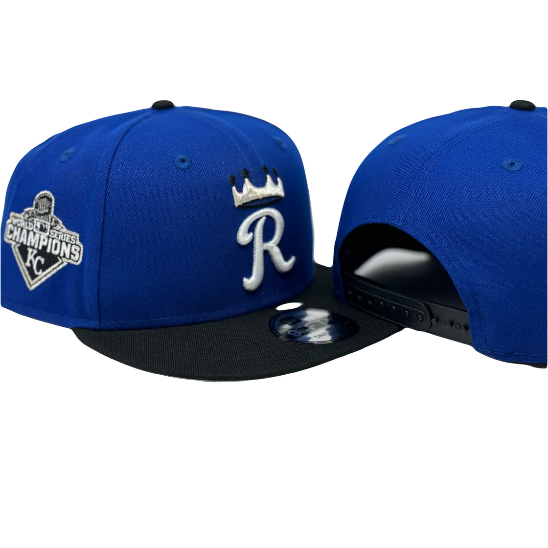 Kansas City Royals 2015 World Series Champions 9Fifty New Era Snapback Hat Royal Black