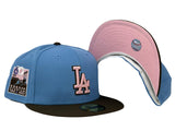LA Dodgers 60th Anniversary Sky Blue Walnut New Era Fitted Hat