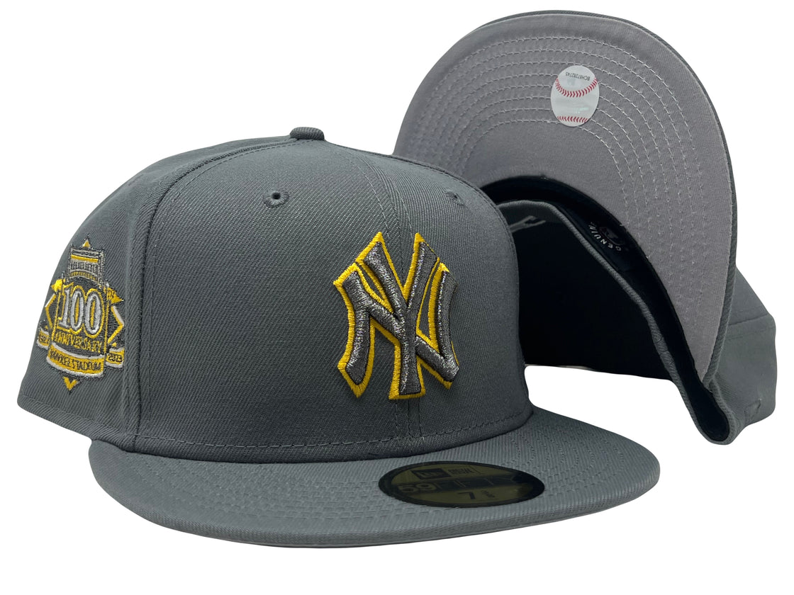 New York Yankees 100th Anniversary Dark Gray New Era Fitted Hat