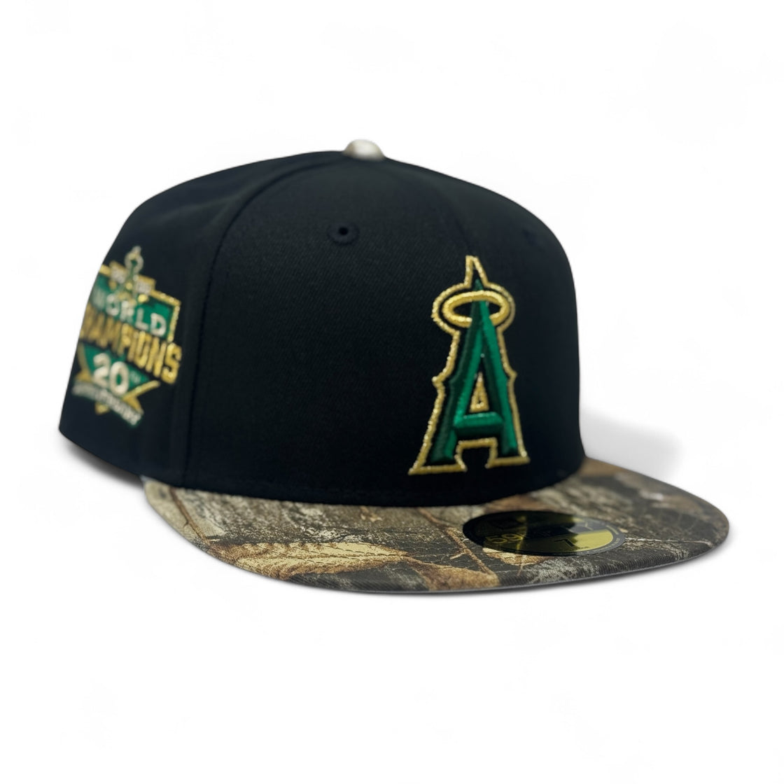 Los Angeles Angels 20th Anniversary Real Tree Visor Fitted Hats